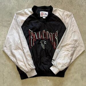 Atlanta Falcons NFL Vintage 90s Logo 7 Windbreaker Sweatshirt Sz Medium
